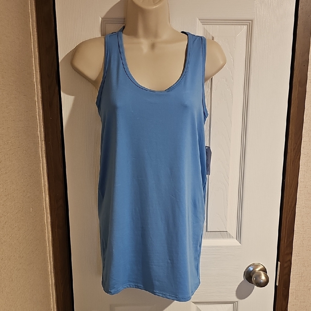 Time and Tru Maternity Size Small 4-6 Blue Active Racerback Tank Top New